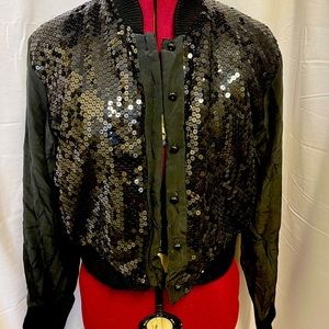 Vintage sequin bomber jacket
